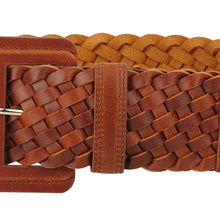 Load image into Gallery viewer, Lenny Wide Woven Braided Leather Belt