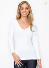 Load image into Gallery viewer, Long Sleeve Basic U/V Neck Top