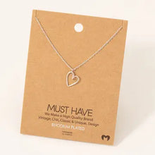 Load image into Gallery viewer, Sophia Wire Heart Pendant Necklace