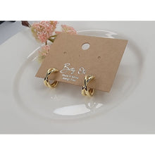 Load image into Gallery viewer, Saylor Cross Hoop Earrings