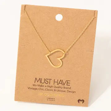 Ava Heart Cutout Necklace