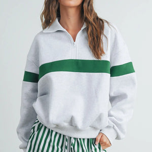 Bailey Two Toned Half Zip Sweatshirt