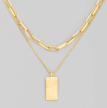 Load image into Gallery viewer, Jaime Rectangle Pendant Necklace