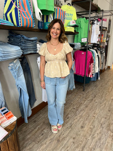 Emma Embroidered Daisy Top