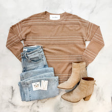 Load image into Gallery viewer, Kayden Striped &amp; Textured Sweater