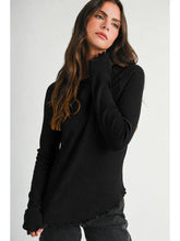 Load image into Gallery viewer, Avery Lettuce Hem Long Sleeve Top