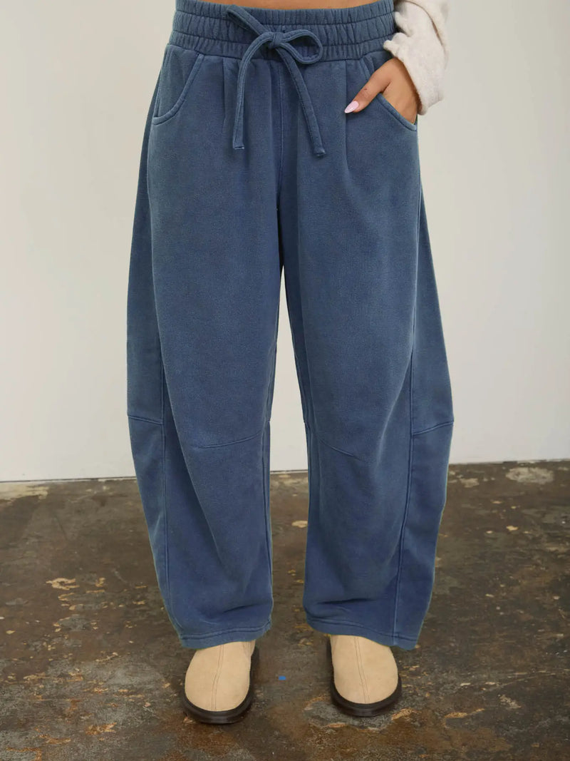 Tessa Drawstring Barrel Leg Sweatpants