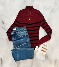 Load image into Gallery viewer, Kari Mock Neck Stripe Sweater