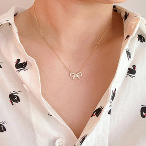 Shine Classy Bow Necklace