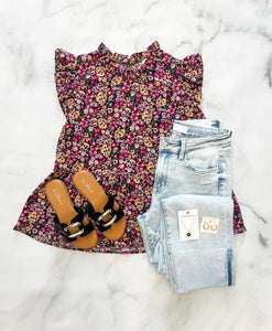 Paisley Floral Printed Top