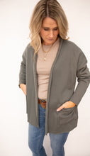 Load image into Gallery viewer, Ali Spruce Washed Fleece Cardi