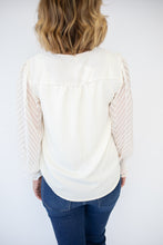 Load image into Gallery viewer, Aleena Chevron Sleeve V-Neck Top