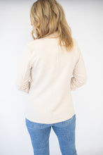 Load image into Gallery viewer, Skyler Ruched Sleeve Oatmeal Blazer