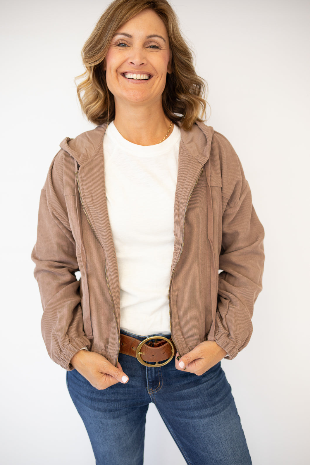 Finley Corduroy Zip Up Jacket