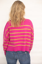 Load image into Gallery viewer, Shelbi Magenta/Lime Sweater  no