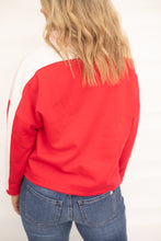 Load image into Gallery viewer, Huxley Red &amp; Pink Half-Zip Pullover