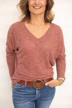 Load image into Gallery viewer, Sylvia Mauve Double V-Neck Top