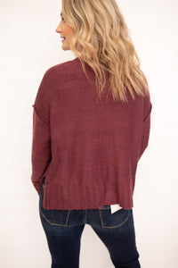 Lydia Wine Sweater