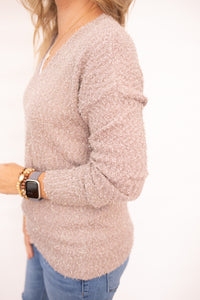 Lauren Taupe Sparkle Sweater