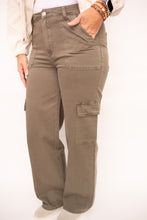 Load image into Gallery viewer, Lily Olive Utility Cargo Jean