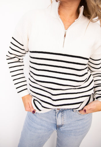Nora Long Sleeve Half Zip Sweater