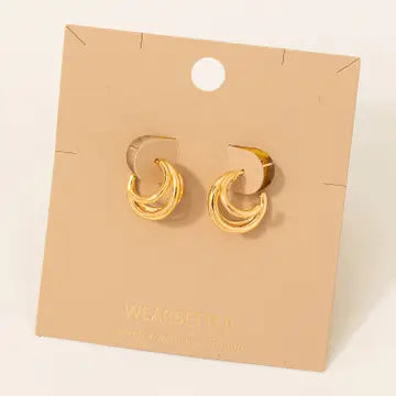 Harper Three Layered Hoop Earrings