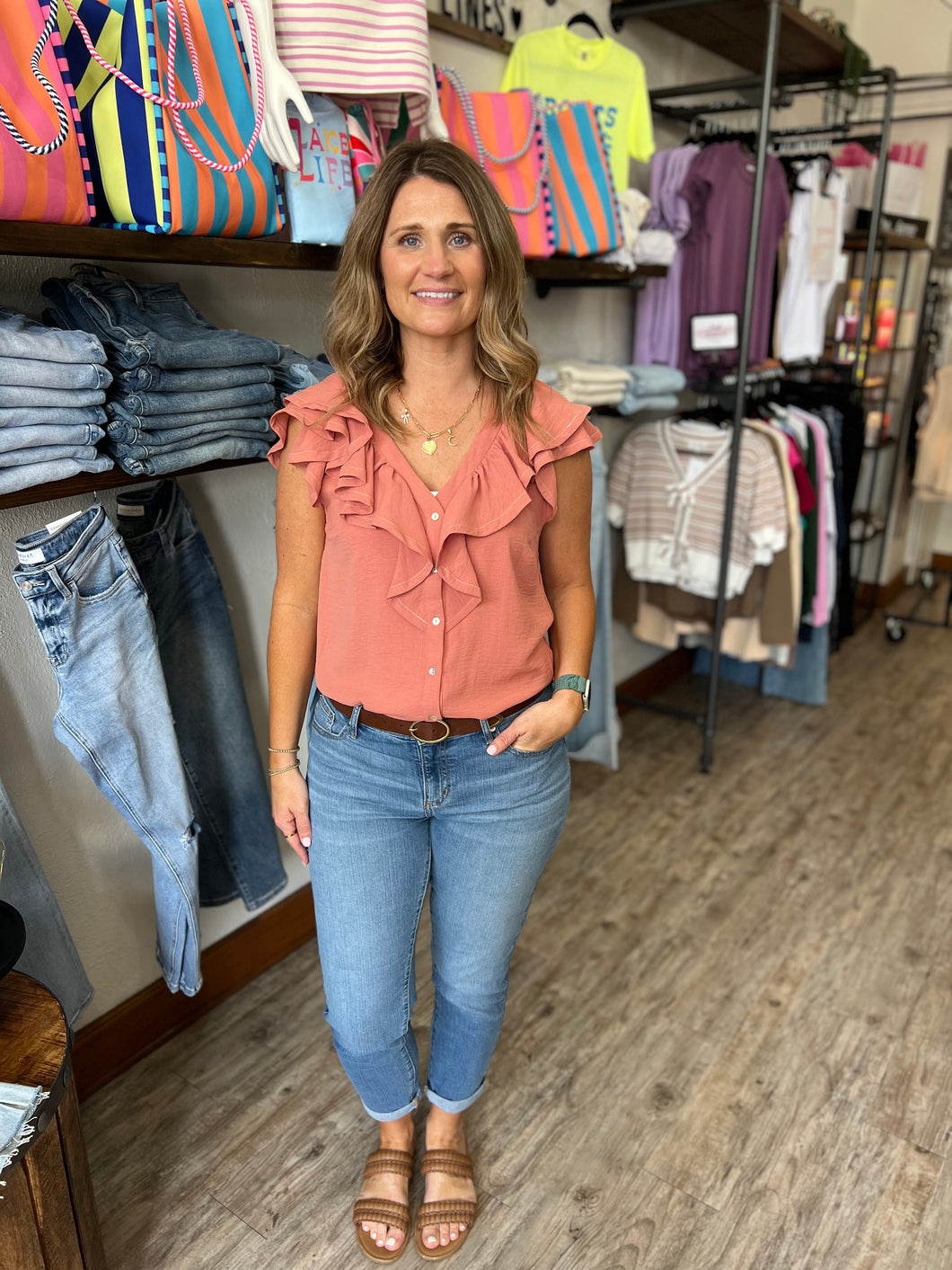 Tonya Ruffle Tank