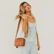 Load image into Gallery viewer, Woven Willow Camera Crossbody Bag