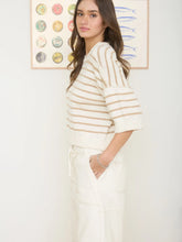 Load image into Gallery viewer, Lainey Khaki Striped Dolman Top