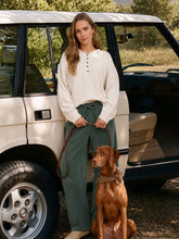 Load image into Gallery viewer, Billie Rolled Edge Henley Sweater