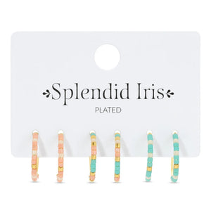Maya Petite Miyuki Hoops (3 pair)