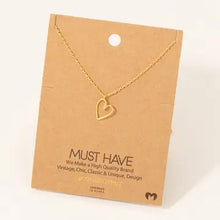 Load image into Gallery viewer, Sophia Wire Heart Pendant Necklace