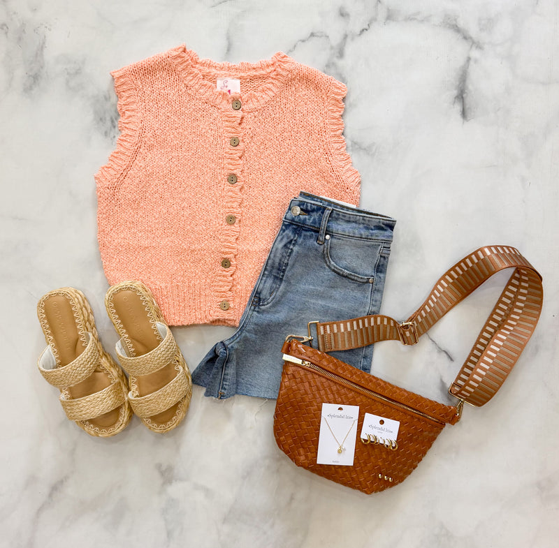 Faith Scalloped Edge Vest Top