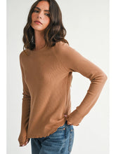 Load image into Gallery viewer, Avery Lettuce Hem Long Sleeve Top