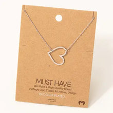 Load image into Gallery viewer, Ava Heart Cutout Necklace