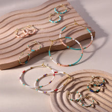 Load image into Gallery viewer, Maya Petite Miyuki Hoops (3 pair)