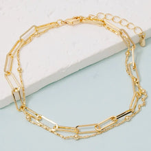 Load image into Gallery viewer, Staci Mixed Layered Dainty Chain Bracelet
