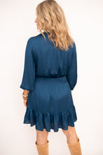 Load image into Gallery viewer, Teagan Teal Smocked Waist Dress