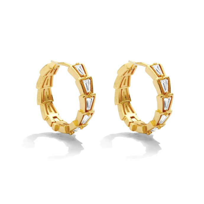 Lexi Bold Sparkle Huggies Earrings