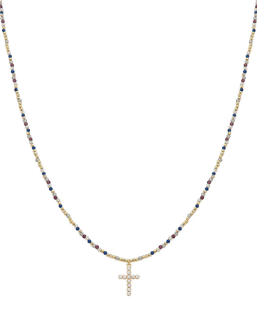 Ruth Crystal Cross Necklace