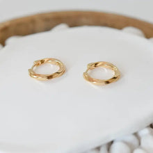 Load image into Gallery viewer, Ava Twist Hoops Huggie Earrings