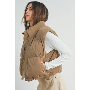 Callie Corduroy Puffer Vest