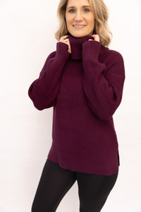 Elena Cabernet Sweater