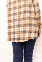 Load image into Gallery viewer, Alexa Sand/Navy Plaid Top