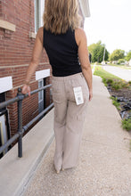 Load image into Gallery viewer, Harley Taupe Tencel Cargo Pant