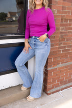 Load image into Gallery viewer, Julia Flare Medium Wash Denim