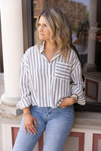 Load image into Gallery viewer, Allie Chambray Striped Top