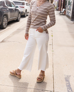 Mariah Cream Wide Leg Pant