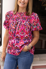 Load image into Gallery viewer, Jess Fuchsia Patterned Top