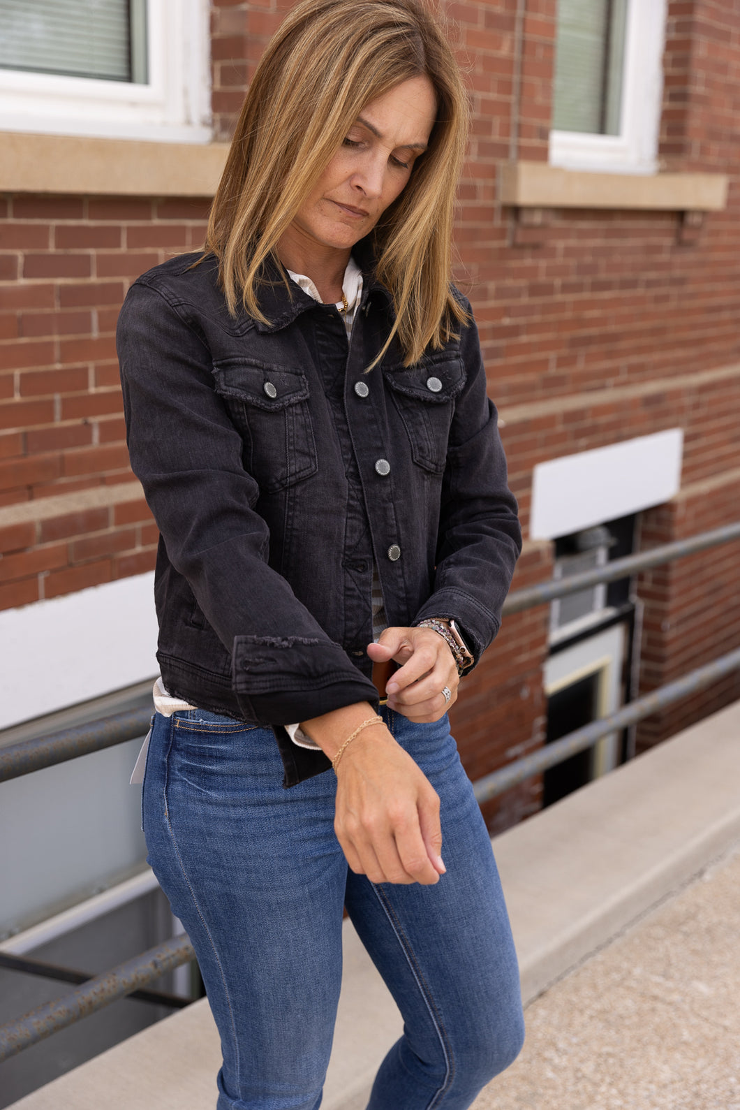 Tessa Black Denim Jacket